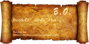 Boskó Orália névjegykártya