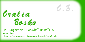 oralia bosko business card
